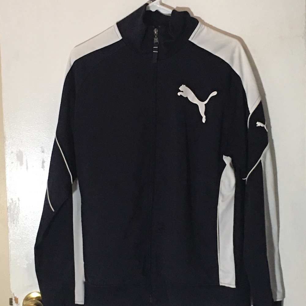 Puma navy zip up sweatshirt